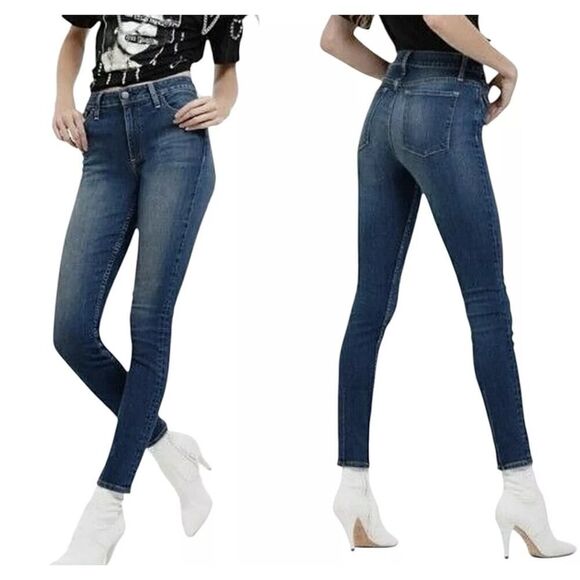 AO.LA Alice+Olivia You Look Good Mid Rise Skinny Star Crossed Jeans 26W X 27L - Picture 3 of 14